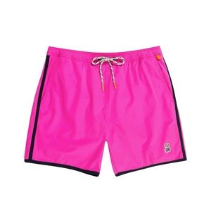 Psycho Bunny Holloway Neon Pink Swim Trunks Men’s XL Quick-Dry